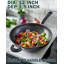 Cook N Home Basic 12-Inch Hard Anodized Nonstick Wok with Lid, Large Non Stick Stir-Fry Pan, Deep Flat Bottom Wok Pan, Everyday Chef Saute Skillet, Induction Cookware, Black