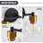 Vanity Light Fixture With Clear Glass Shades, 2-Light Bathroom Wall Sconce For Mirror, Kitchen, And Stairs, Industrial Modern Design, E26 Socket Base-363174825