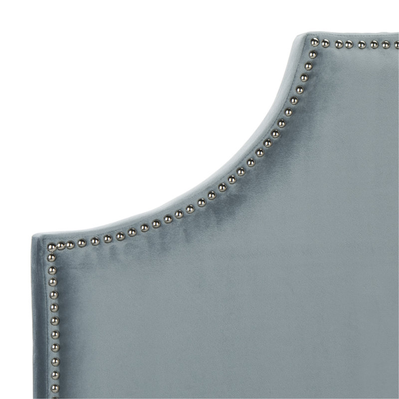 Caswell Upholstered Headboard, Wedgwood Blue, Twin, Cotton