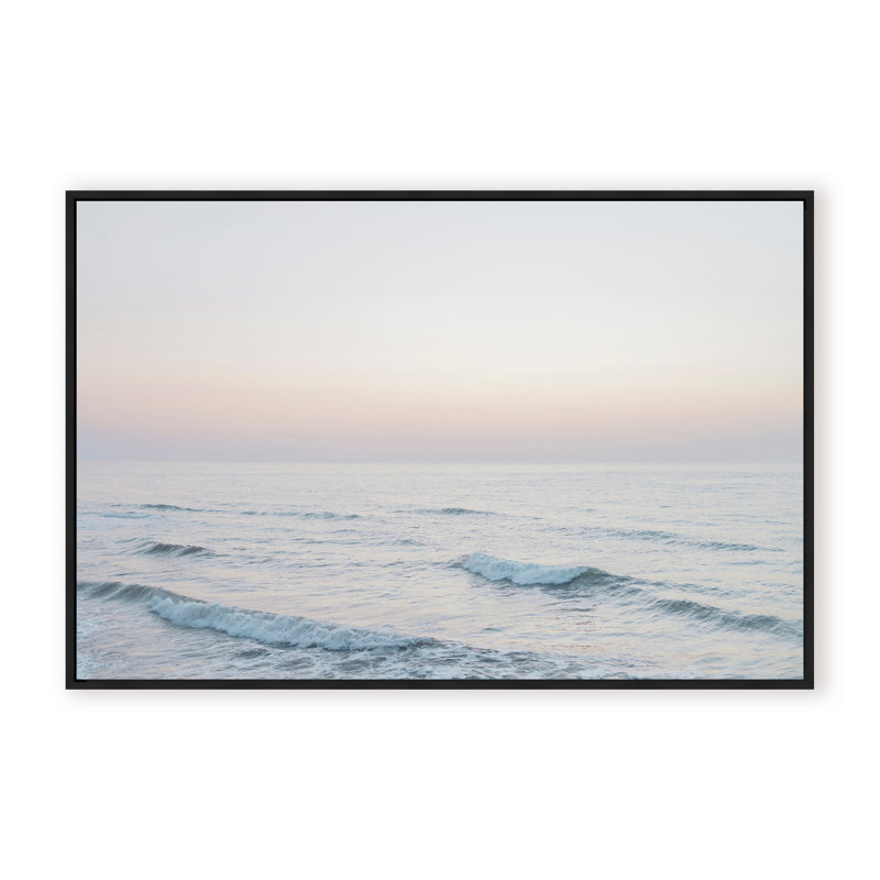 Coastal Retreat Dawn by  - Picture Frame Photograph on Paper, 32" H x 48" W x 1.125" D, Beige, Framed Matted Print