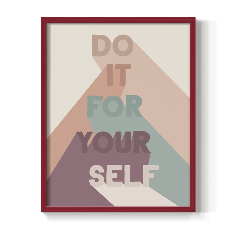 «For Yourself», reproduction encadrée - bois massif, H 21 po x l 17 po, Red
