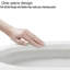 Toilette allongée monobloc à double chasse haute efficacité blanc brillant - 28,74 x 13,78 x 27,17