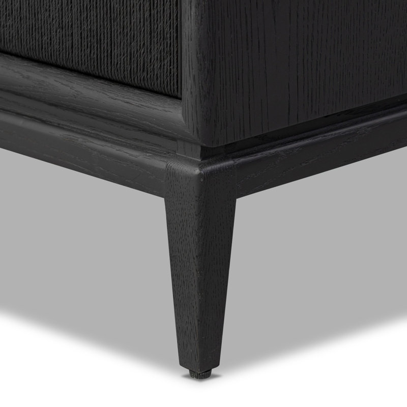 Rosenell Closed Nightstand, Black