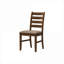 Chaises de salle à manger transitionnelles de 2 à 38 po de hauteur, finition cerisier antique, tissu brun rembourré, pour la chambre et la cuisine, pieds en bois massif, coussin rembourré de mousse de style 2 haut, bois, assise, fabrication,