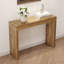 Élégante table de bar en grain de bois naturel - 50 pouces de long, un choix pratique pour les maisons modernes. Autocollant texturé en grain de bois, équipé de deux tiroirs. Servant de table de bar ou de bureau.