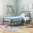 Twin Metal Platform Bed Frame with Headboard No Box Spring Needed-502086905-500224954