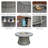 Areefa Round Wicker Propane Smokeless Fire Pit Table with Hidden Fuel Tank-1966301371