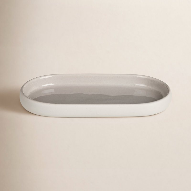 SONO Bathroom Accessory Tray, Moonbeam Cream