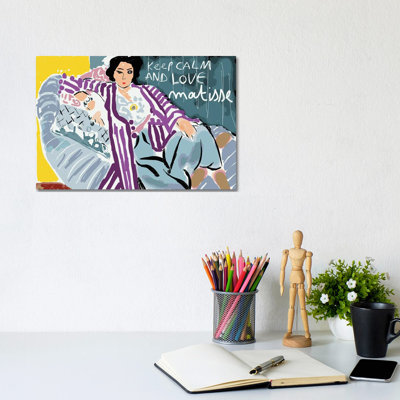 Keep Calm And Love Matisse by Emmanuel Signorino - Wrapped Canvas Print