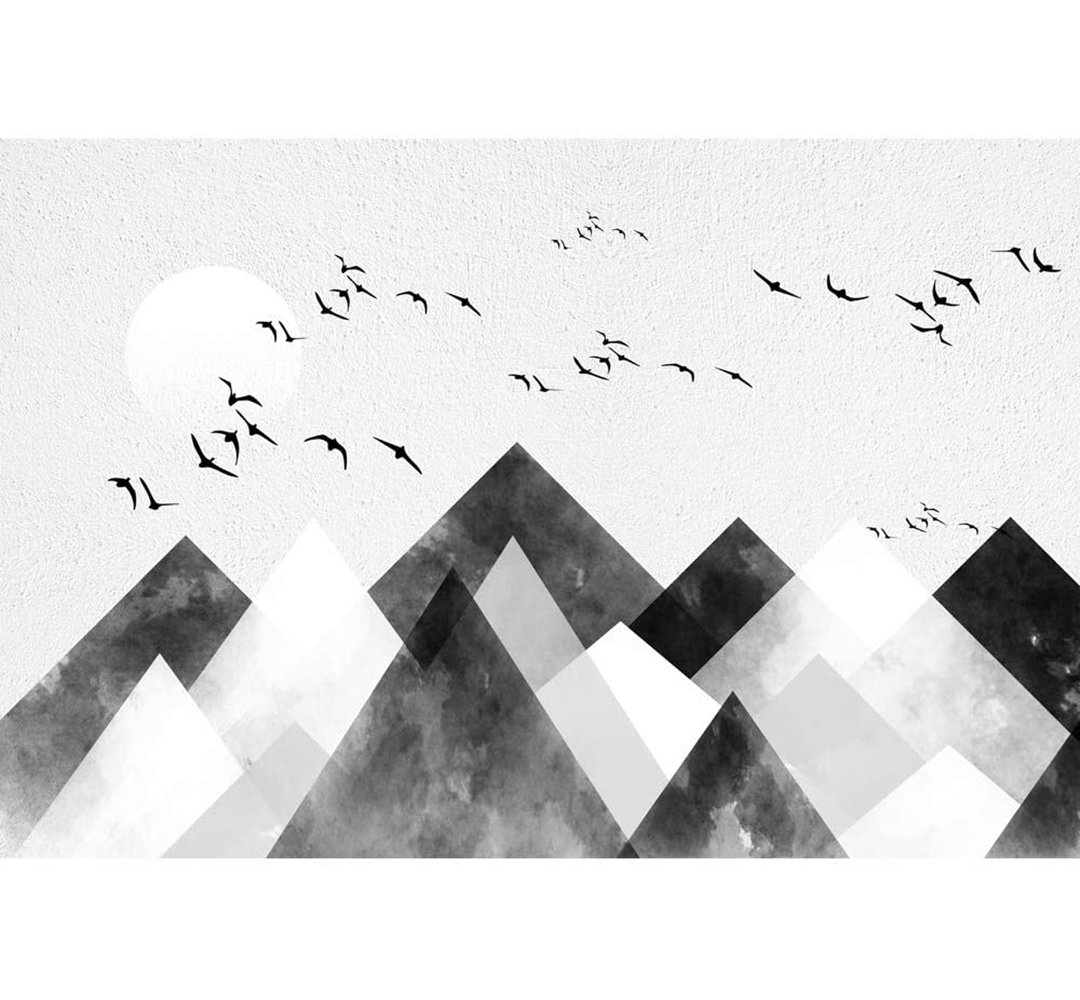 Abstract Mountains Peel & Stick Geometric Border IDEA4WALL 