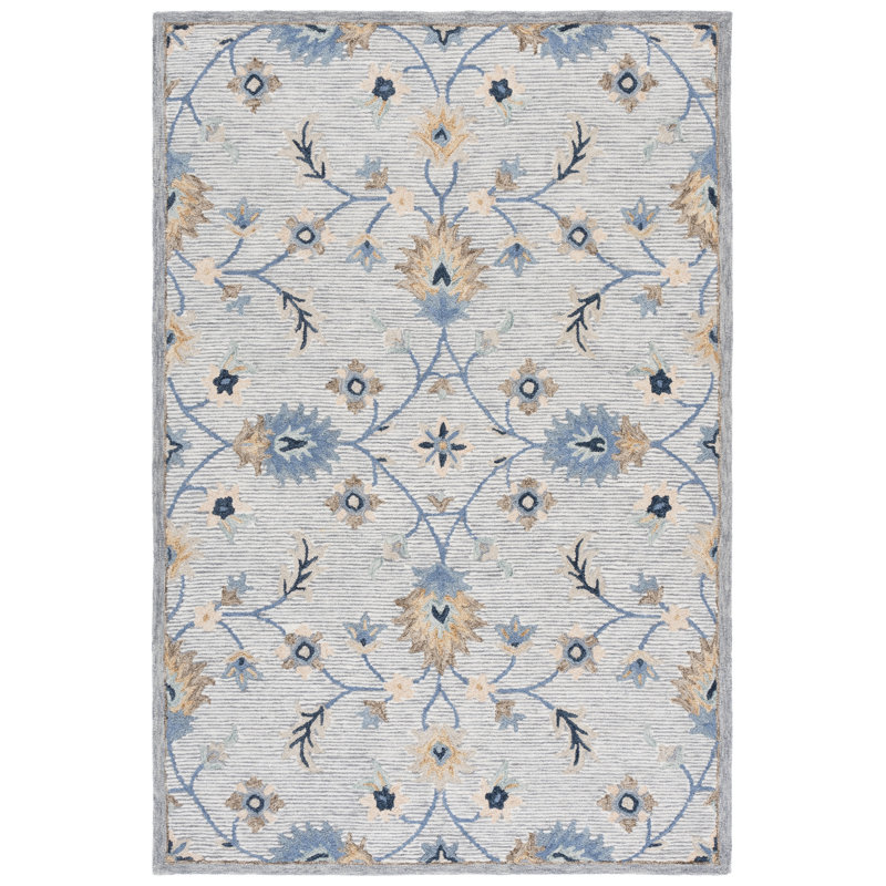 Jardin 766 Hand Tufted 80% Wool; 20% Cotton Oriental Rug, Rectangle 5' x 8'