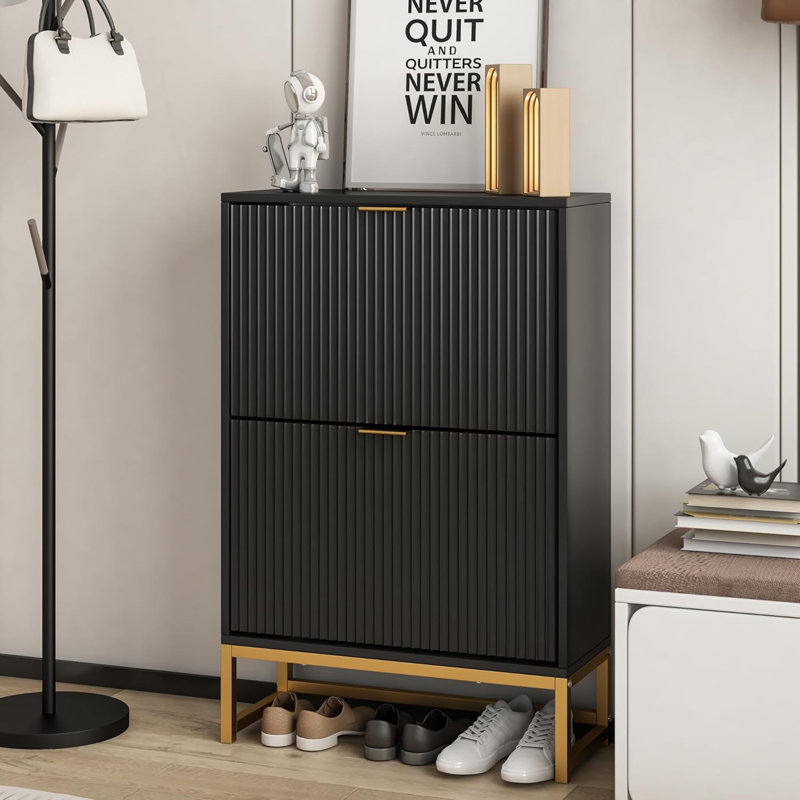 12 Pair Flip Down Shoe Storage