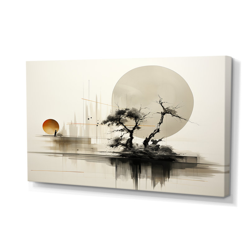 Asian Art Sumie Zen I - Art mural asiatique sur toile