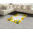 Yellow Flower High Density Long Fiber Poly Threads Decorative Area Rug Carpet-42031130