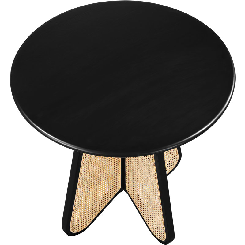 Table à hauteur de comptoir Butterfly, H 36,25 po x L 36,25 po x l 36,25 po, Noir/naturel