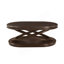 Ensemble de tables basses rétro 3 pièces, ensemble de table de salon en bois comprenant table basse ovale de 44 po, ensemble de 2 tables de bout rondes, espresso