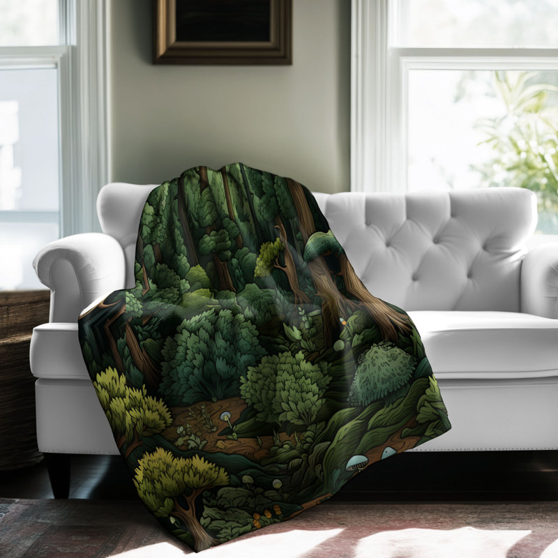 Botanical Bliss Belles - Couverture sherpa de qualité supérieure 1 pièce, Lit simple