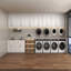 Armoire murale à double porte 2 portes et 2 tablettes pour le rangement de la cuisine, de la salle de bain, de la buanderie, des tablettes réglables-1206954188