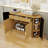 Modern Sideboard with 2 Drawers, Curved Doors, 3-Tier Shelves and Storage Cabinet-394029636