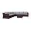 Ensemble de conversation pour 6 personnes avec coussins Biles Wicker-373743958
