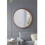 Miroir mural rond en bois D39,4 "x3"