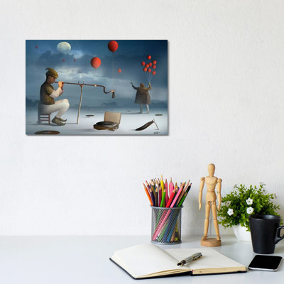 O Ensaio Do Flautista (the Assay Flutist) by Marcel Caram - Print on Canvas