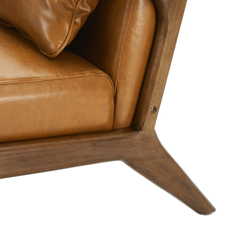 Fauteuil de 26 po de largeur Bradley, Similicuir orange performance
