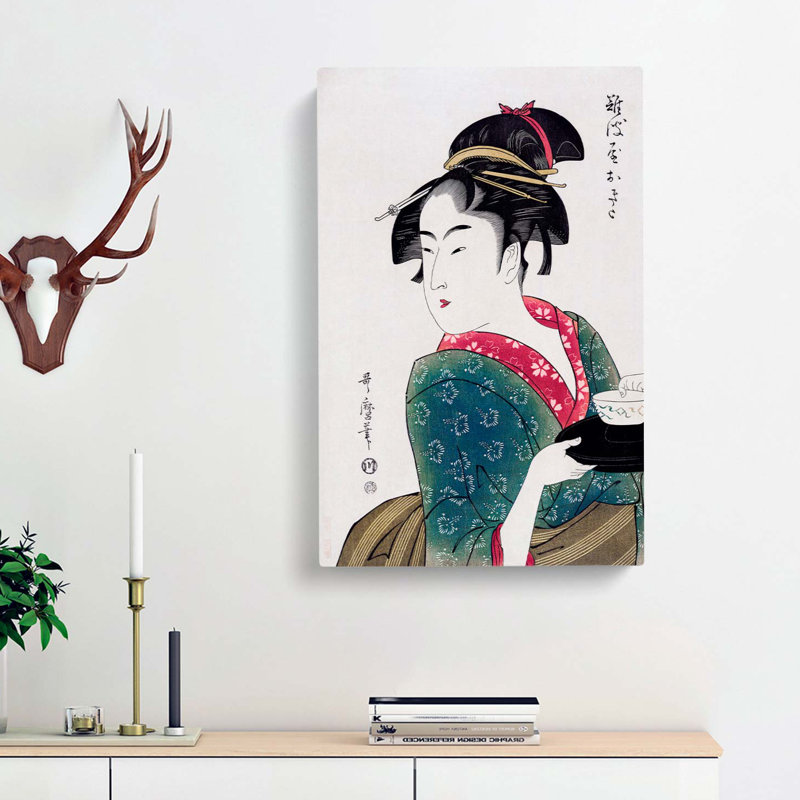 Naniwaya Okita by Kitagawa Utamaro - Wrapped Canvas, 76cm H x 50cm W x 3cm D