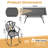 Berrilee 59.06'' L 35.43 " W Rectangular Table Cast Aluminum Outdoor Dining Set with Beige Cushions-381041413