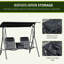 Steel Patio Dining Set Table,