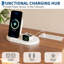 Commode 3 tiroirs avec lumières DEL et station de charge, coffre de rangement en bois cannelé de 28 po avec poignées dorées-392653499