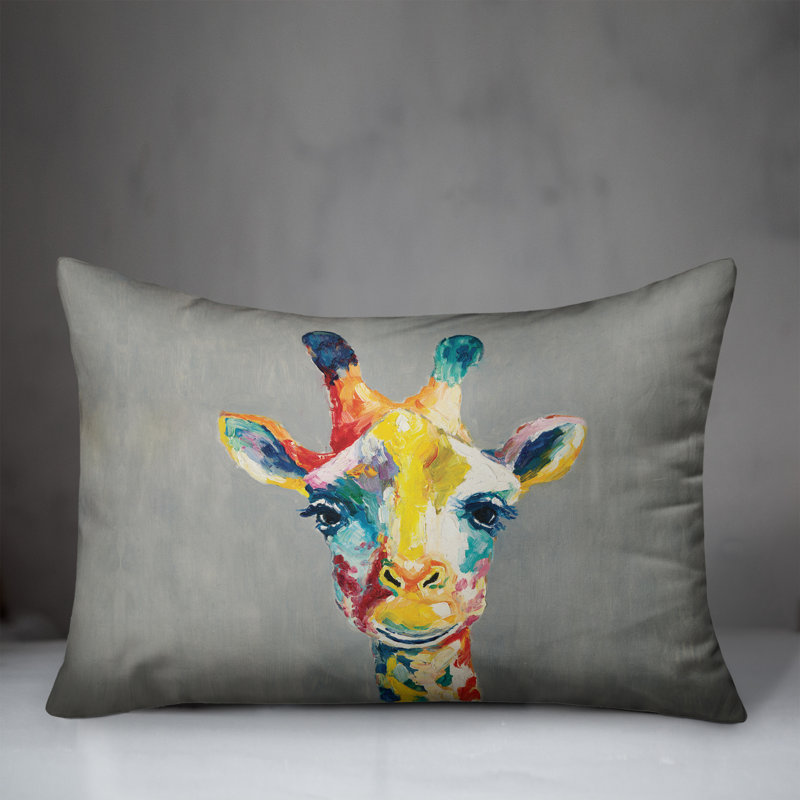 Outdoor Throw Pillow, Light Gray