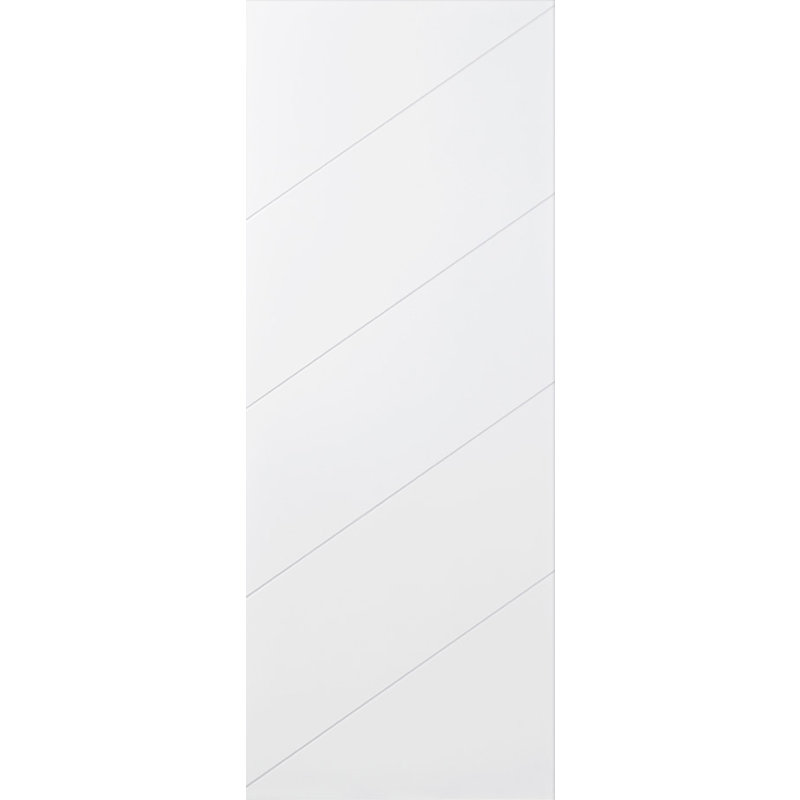 Dalle de porte intérieure laminée blanc doux Slant, 30 po x 80 po