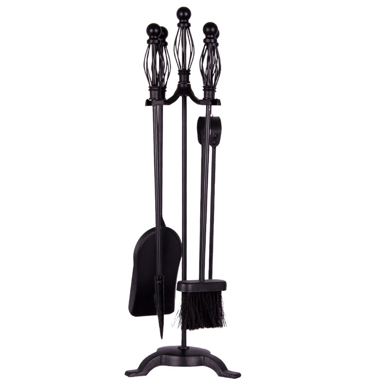 Vida Darton Steel Fireplace Tool Set