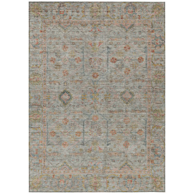 Nora Brown Washable Indoor-Outdoor Rug - 