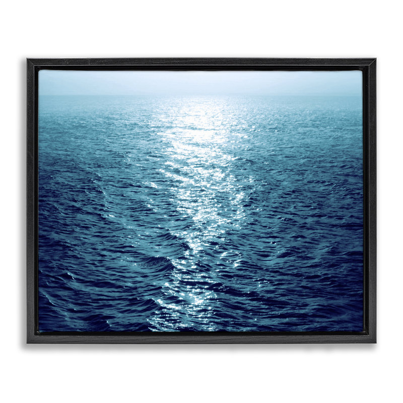 Toile flottante encadrée dorée par Sun, H 25 po x l 31 po, Cadre flottant noir de jais