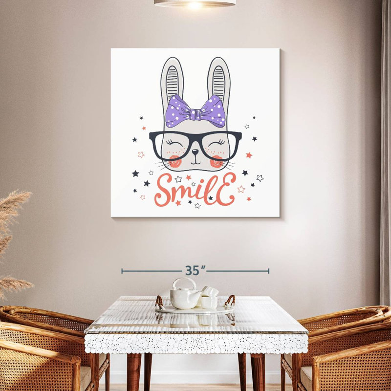 Happy Hipster Bunny, H 39 po x l 39 po