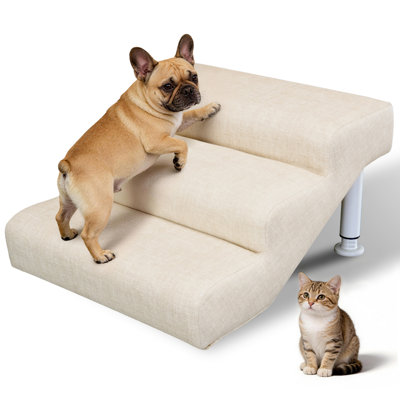 Adjustable Pet Stairs For Beds & Sofas, Non-Slip For Small To Medium Pets, Up To 150 Lbs