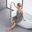 Robinet de baignoire autoportant à poignée double avec douchette Trustmade