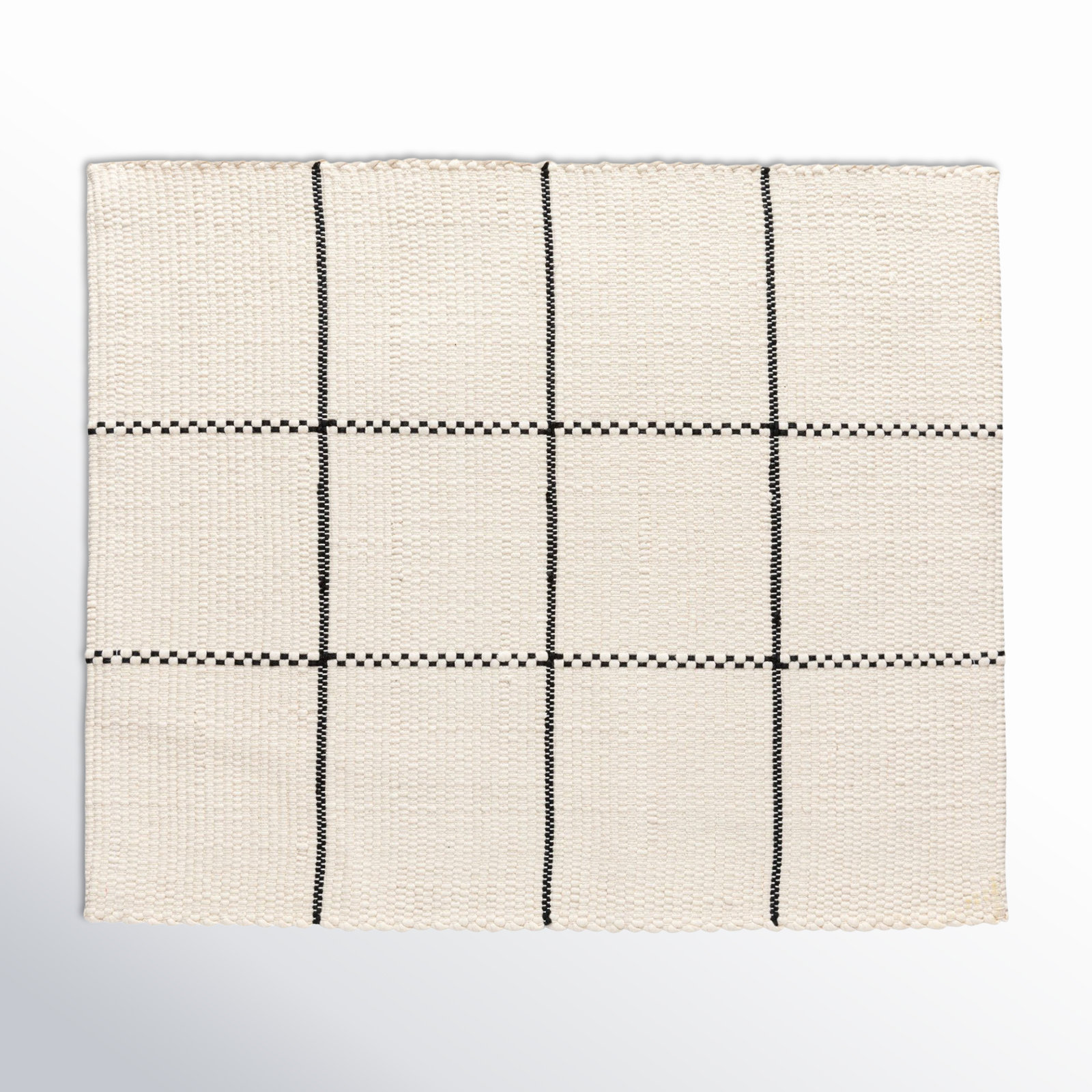 Costa Nova Recycled Cotton Placemat, White/Black