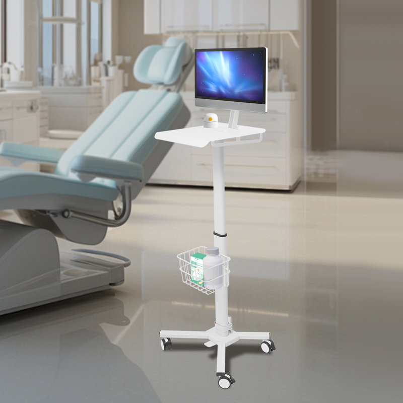 Adjustable Rolling Medical Cart