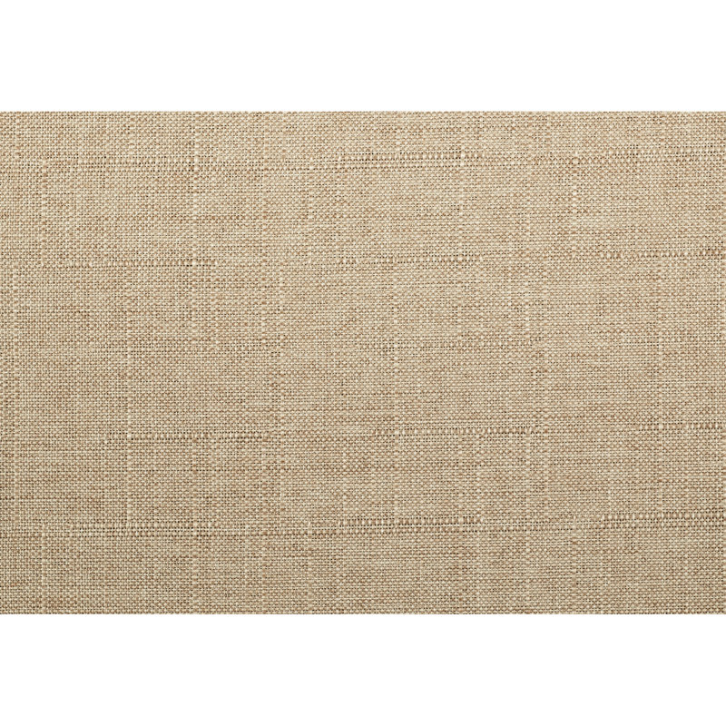 Fauteuil d'appoint rétro: tissu brun, bois au fini noyer, chaise rembourrée en mousse, Marron clair