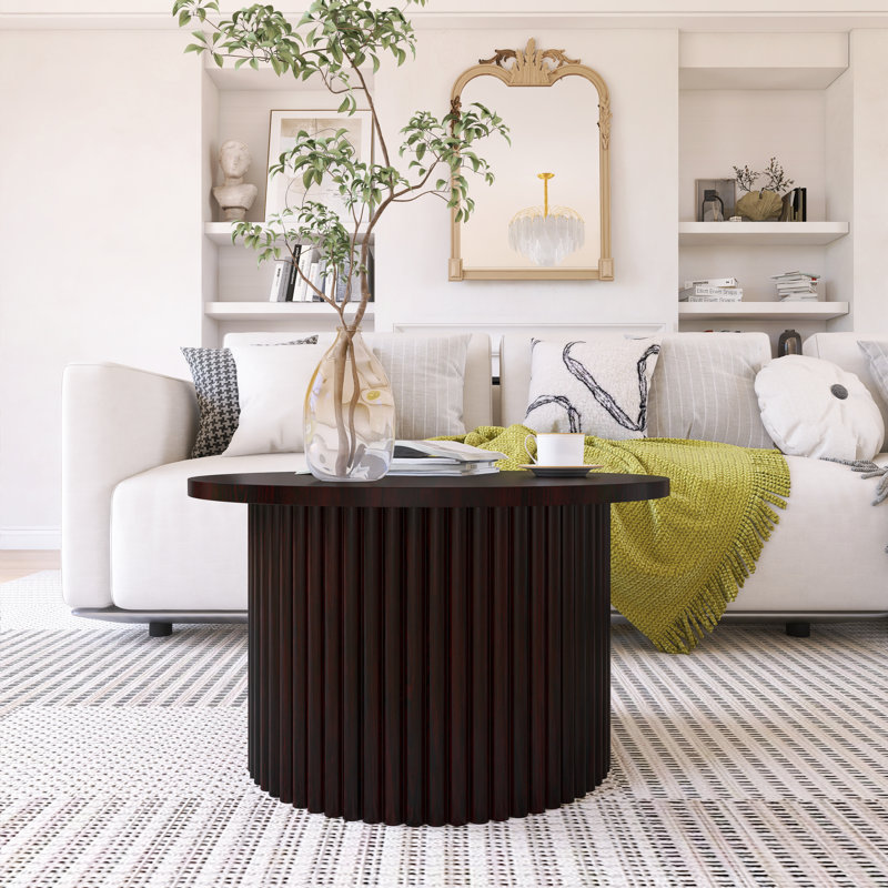 Table basse avec tiroir Farmhouse, Marron foncé