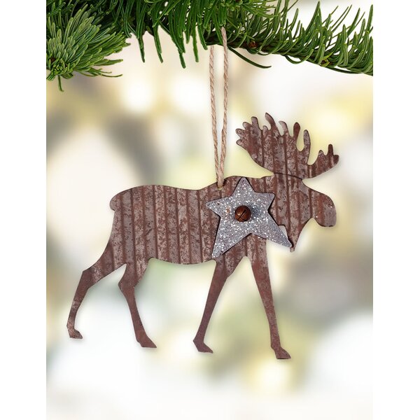 The Holiday Aisle® Metal Animals Hanging Figurine Ornament - Lighted ...