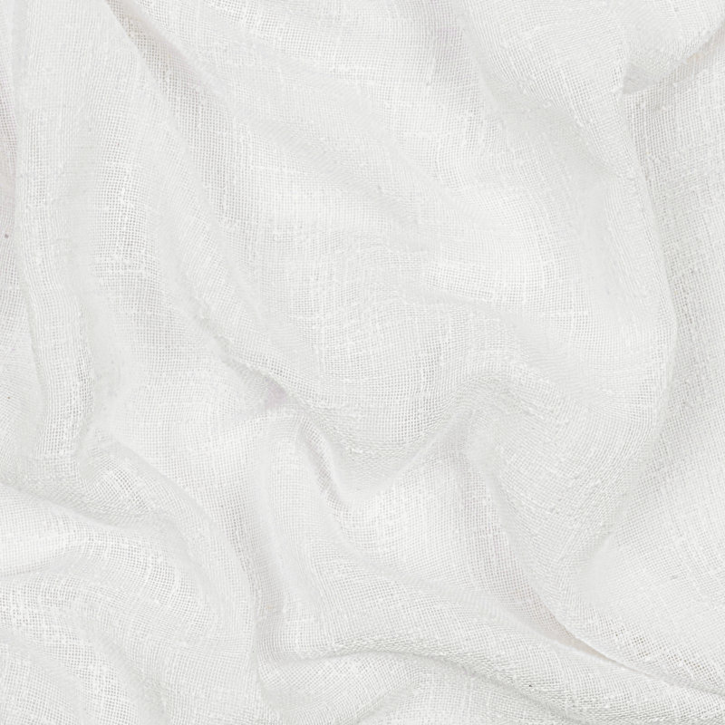 Swadlincote Elegant Linen-Look Light Filtering Grommet Double-Wide Patio Curtain Panel, White