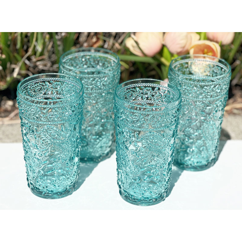 Verre à boire en acrylique Lola, 17 oz, Sarcelle