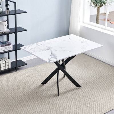 Metal Base Dining Table