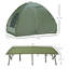 Lit de camp pliable pour 2 personnes avec tente, couvre-lit et matelas gonflable épais Outsunny