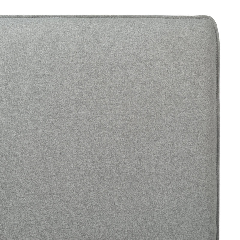 Callahan Upholstered Bed, King, Light Gray Linen