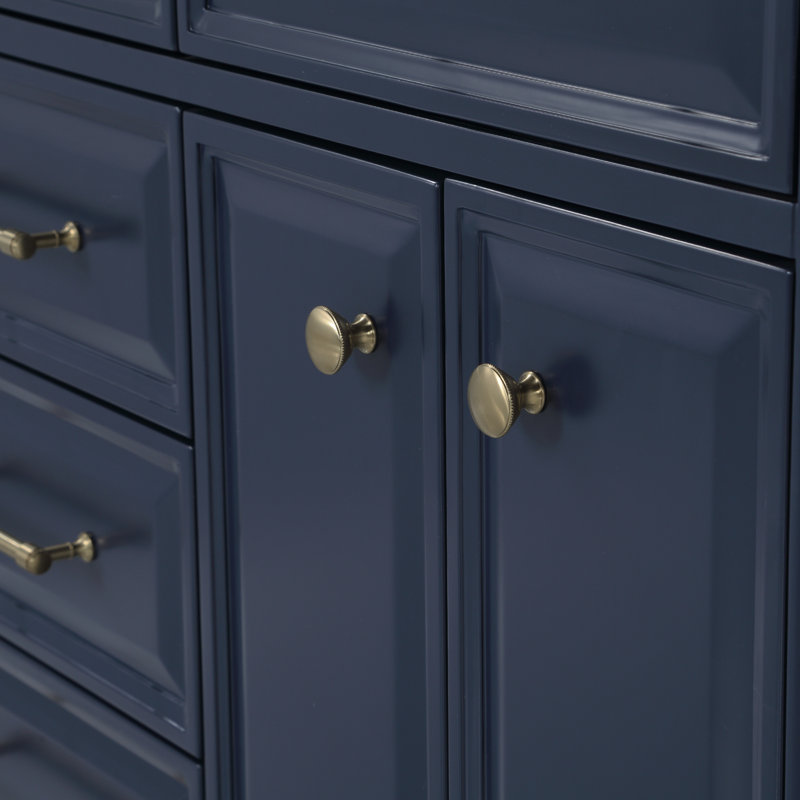 Palace 60'' W Double Vanity, Monarch Blue, Satin Gold